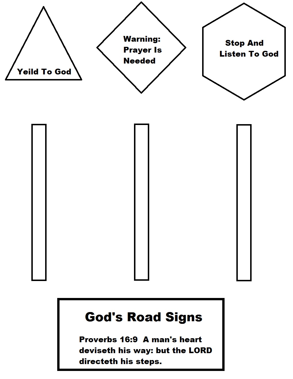 Church House Collection Blog: God's Road Signs Sunday School Lesson